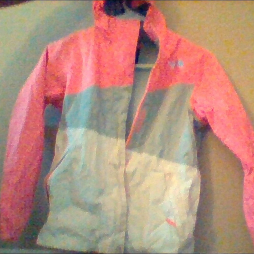 multi color rain jacket